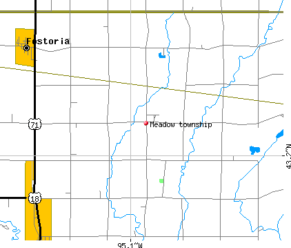 Meadow township, IA map