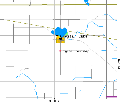 Crystal township, IA map