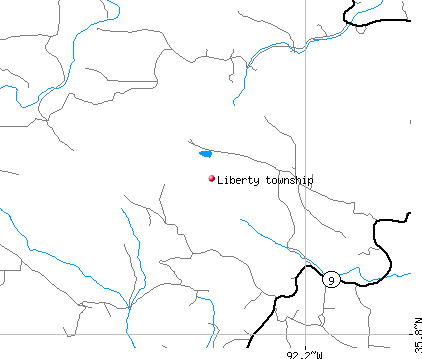 Liberty township, AR map