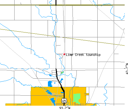 Lime Creek township, IA map