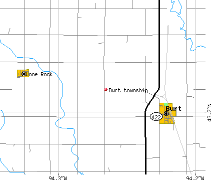 Burt township, IA map