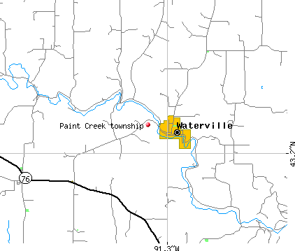 Paint Creek township, IA map