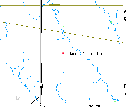 Jacksonville township, IA map