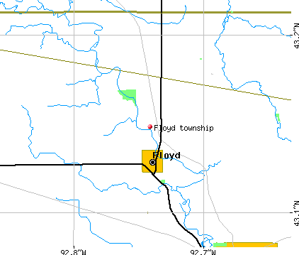 Floyd township, IA map
