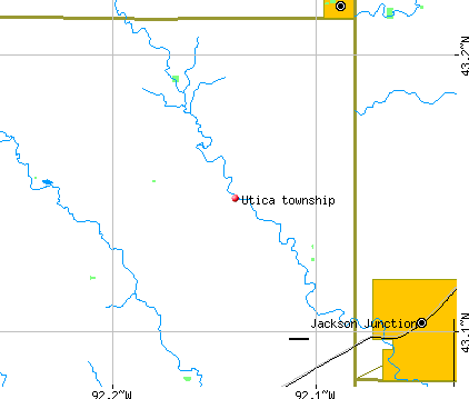 Utica township, IA map