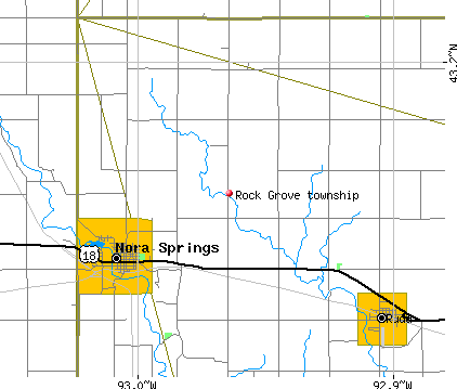 Rock Grove township, IA map