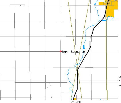 Lynn township, IA map