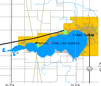 Clear Lake township, IA map