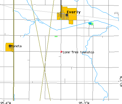 Lone Tree township, IA map