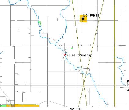 Niles township, IA map