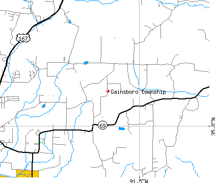 Gainsboro township, AR map