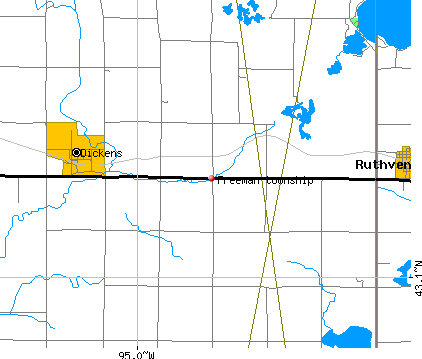 Freeman township, IA map