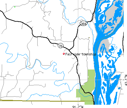 Fairview township, IA map