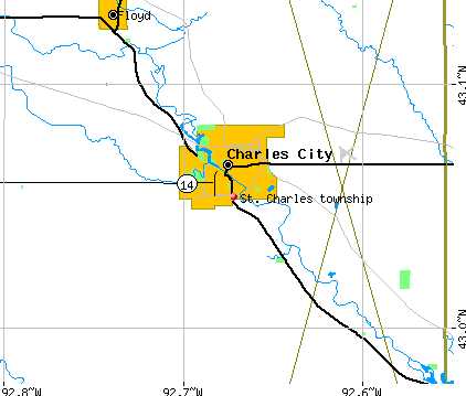 St. Charles township, IA map