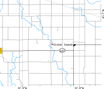 Ulster township, IA map