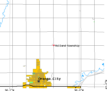 Holland township, IA map