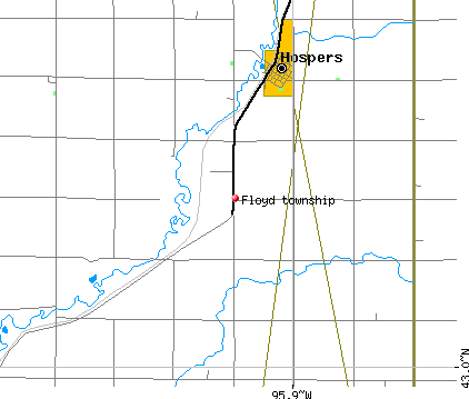 Floyd township, IA map