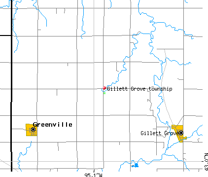 Gillett Grove township, IA map