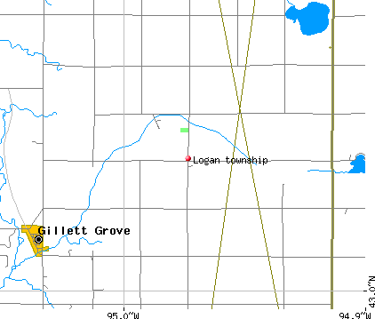 Logan township, IA map