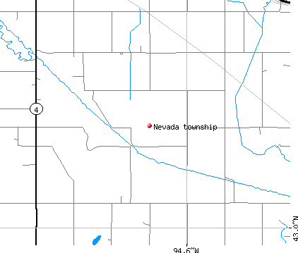 Nevada township, IA map