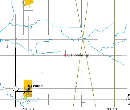 Ell township, IA map