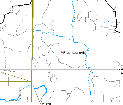 Flag township, AR map