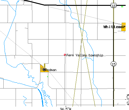 Fern Valley township, IA map