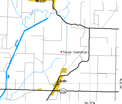 Texas township, AR map
