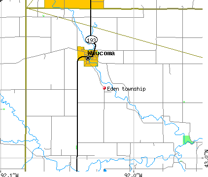 Eden township, IA map