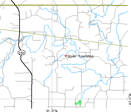 Dover township, IA map