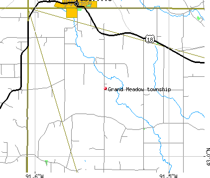 Grand Meadow township, IA map