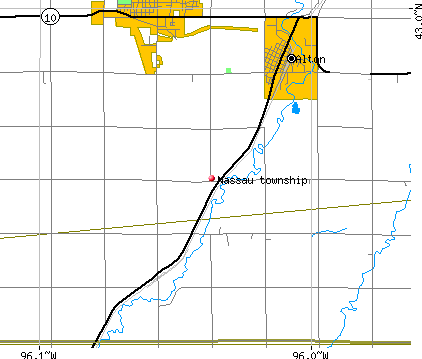 Nassau township, IA map