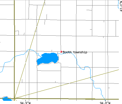 Booth township, IA map