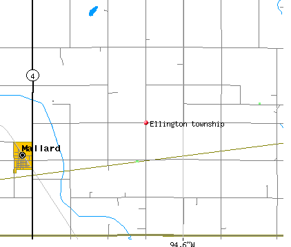 Ellington township, IA map