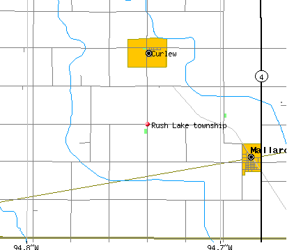 Rush Lake township, IA map