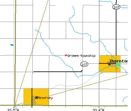 Grimes township, IA map