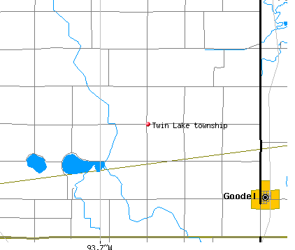 Twin Lake township, IA map