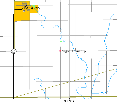 Magor township, IA map