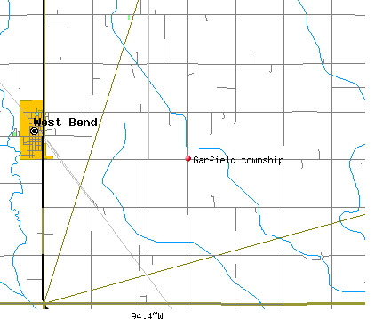 Garfield township, IA map