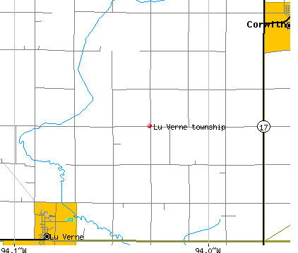 Lu Verne township, IA map