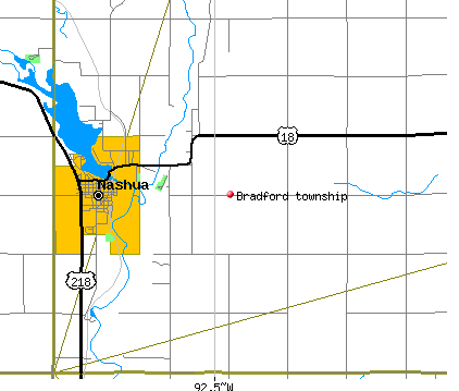 Bradford township, IA map
