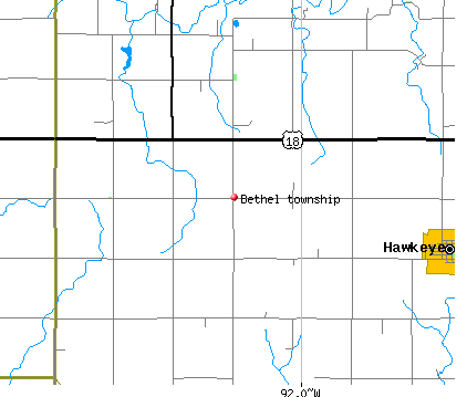 Bethel township, IA map
