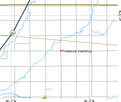 Fredonia township, IA map