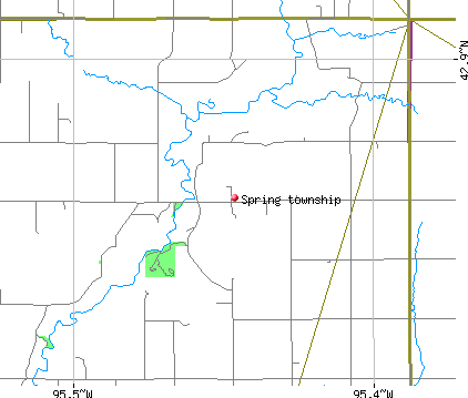 Spring township, IA map