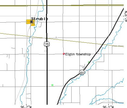 Elgin township, IA map