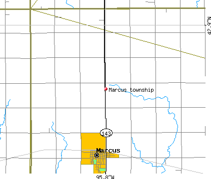 Marcus township, IA map