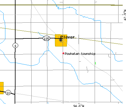 Powhatan township, IA map