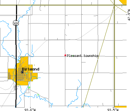 Pleasant township, IA map