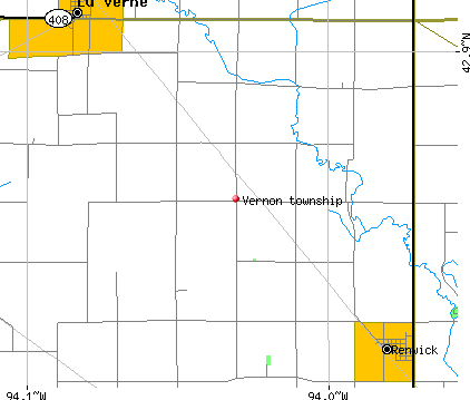 Vernon township, IA map