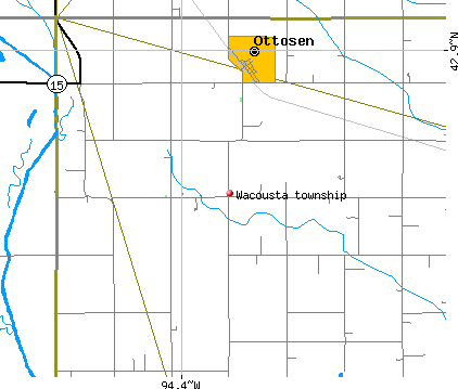 Wacousta township, IA map